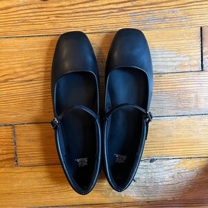 Black Mary Jane Flats